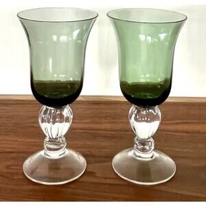 Water Goblet Colore Verde (Green) by Lenox Replacement Discontinued Vintage